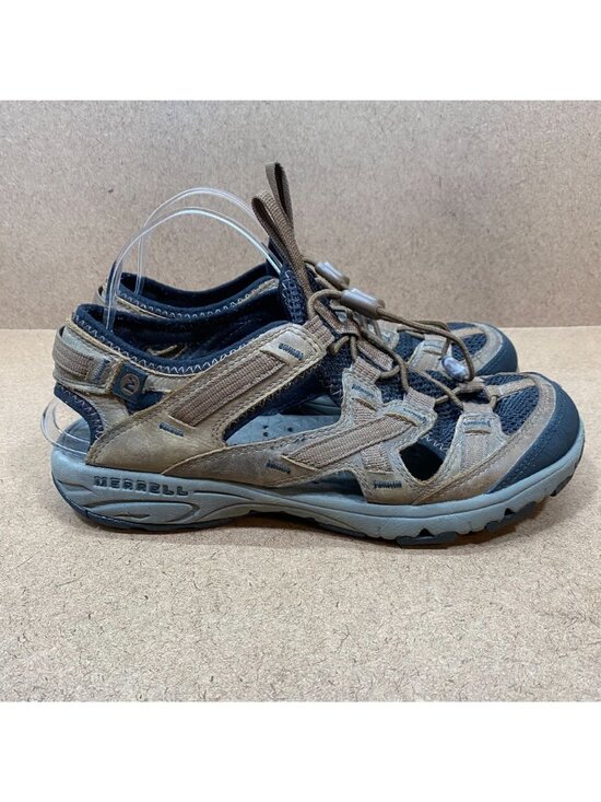 Merrell Mens Cambrian Stretch Dark Earth Vibram Sole Hiking Trail Sandals Size 9 main image 6